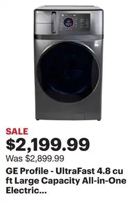 Best Buy Ge profile - ultrafast 4.8 cu ft large capacity all-in-one electric washer/dryer combo with ventless heat pump technology - c offer