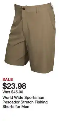 Cabela's World wide sportsman pescador stretch fishing shorts for men offer