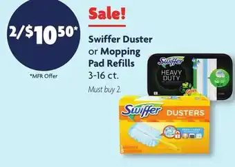 Family Dollar Swiffer duster or mopping pad refills offer