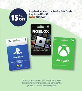 Family Dollar Playstation, xbox, or roblox gift cards offer
