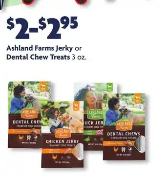 Family Dollar Ashland farms jerky or dental chew treats offer