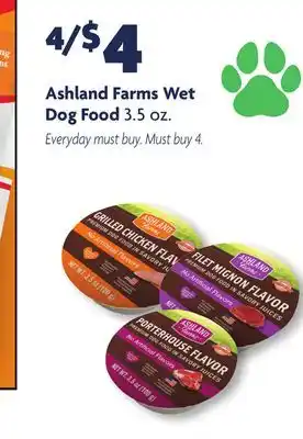 Family Dollar Ashland farms wet dog food offer