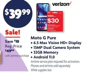 Family Dollar Moto g pure offer