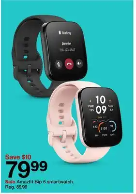 Target Amazfit bip 5 smartwatch offer