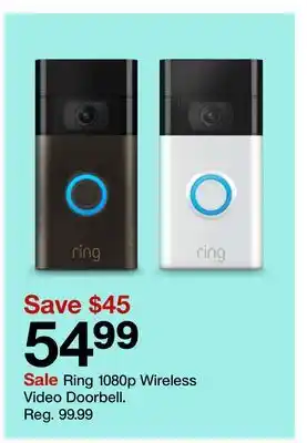 Target Ring 1080p wireless video doorbell offer