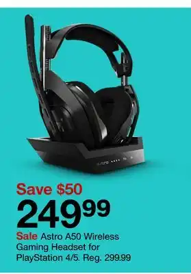 Target Astro a50 wireless gaming headset for offer