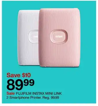 Target Fujifilm instax mini link 2 smartphone printer offer