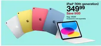 Target Ipad (10th generation) offer