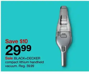 Target Black + decker compact lithium handheld vacuum offer