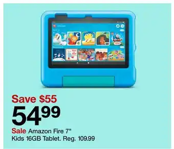 Target Amazon fire 7 kids 16gb tablet offer