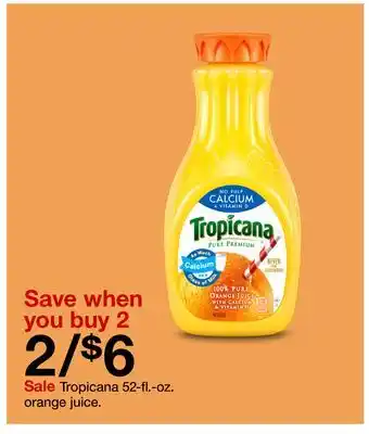 Target Tropicana 52-fl.-oz. orange juice offer
