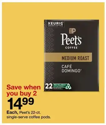 Target Peet's 22-ct. single-serve coffee pods offer