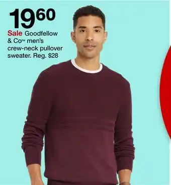 Target Goodfellow & co men's crew-neck pullover sweater offer