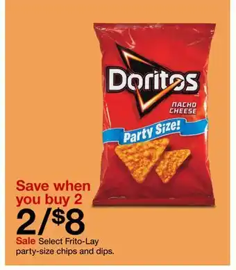 Target Select frito-lay party-size chips and dips offer