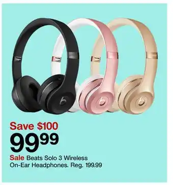 Target Beats solo 3 wireless on-ear headphones offer