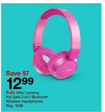 Target Altec lansing kid safe 2-in-1 bluetooth wireless headphones offer