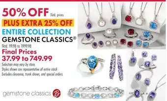 Boscov's Gemstone classics offer