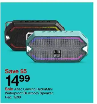 Target Altec lansing hydramini waterproof bluetooth speaker offer