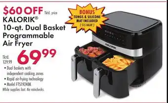 Boscov's Kalorik 10-qt. dual basket programmable air fryer offer