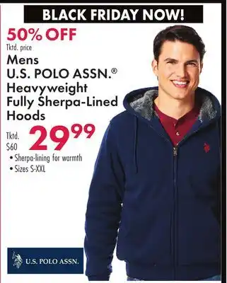 Boscov's Mens u.s. polo assn. heavyweight fully sherpa-lined hoods offer