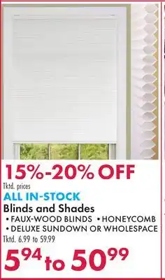 Boscov's All in-stock blinds and shades offer