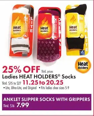 Boscov's Ladies heat holders socks offer