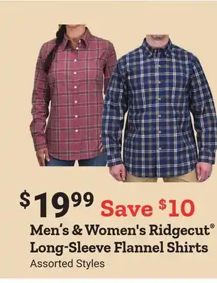 Tractor Supply Company Women's ridgecut long sleeve flannel shirts offer