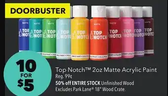 JOANN Top notch 2oz matte acrylic paint offer