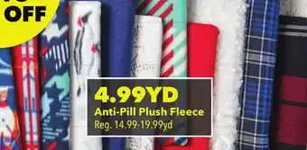 JOANN Anti-pill plush fleece offer