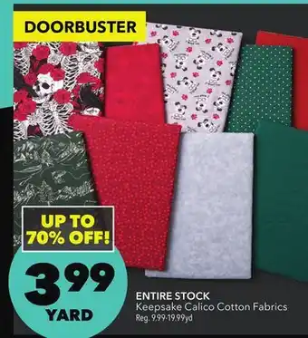 JOANN Keepsake calico cotton fabrics offer