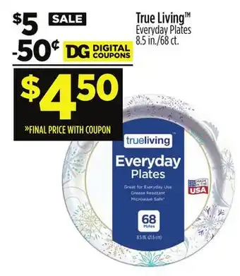 Dollar General Everyday plates offer