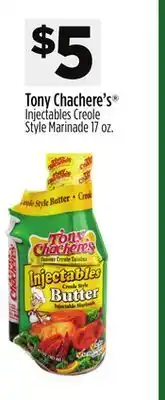 Dollar General Tony chachere's injectables creole style marinade offer