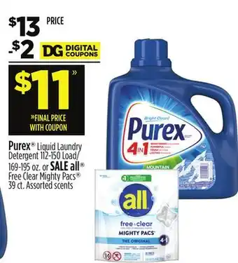 Dollar General Purex or sale all offer