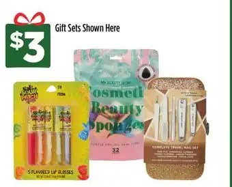 Dollar General Gift sets shown here offer