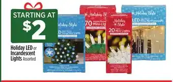 Dollar General Holiday led or incandescent lights offer
