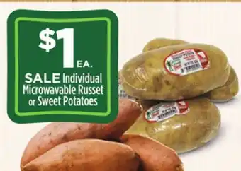 Dollar General Individual microwavable russet or sweet potatoes offer