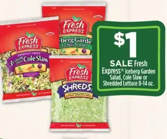 Dollar General Fresh express iceberg garden salad, cole slaw or shredded lettuce offer