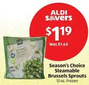Aldi Season's Choice Steamable Brussels Sprouts offer