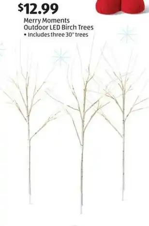Aldi Merry Moments Outdoor LED Birch Trees offer