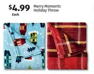 Aldi Merry Moments Holiday Throw offer