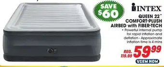 Big 5 Intex queen 22 comfort-plush airbed with fiber-tech offer