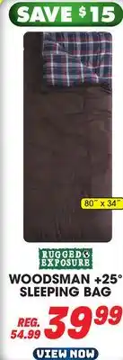 Big 5 Rugged exposure woodsman +25° sleeping bag offer