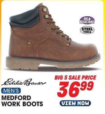 Big 5 Eddie bauer medford steel toe men's work boots offer
