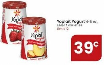 Albertsons Yoplait Yogurt 4-6 oz offer
