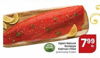 Albertsons Open Nature Sockeye Salmon Fillet offer