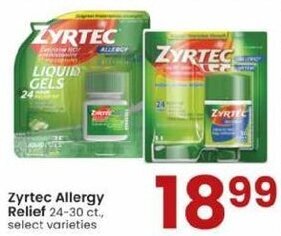 Albertsons Zyrtec Allergy Relief offer