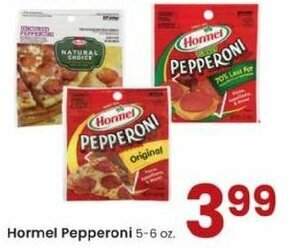 Albertsons Hormel Pepperoni 5-6 oz offer