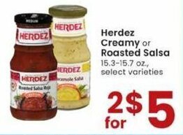 Albertsons Herdez Creamy Or Roasted Salsa offer