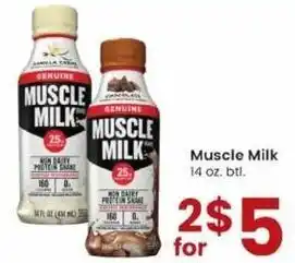 Albertsons Muscle Milk 14 oz offer