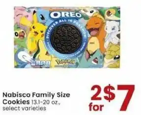 Albertsons Nabisco Family Size Cookies 13.1-20 oz offer